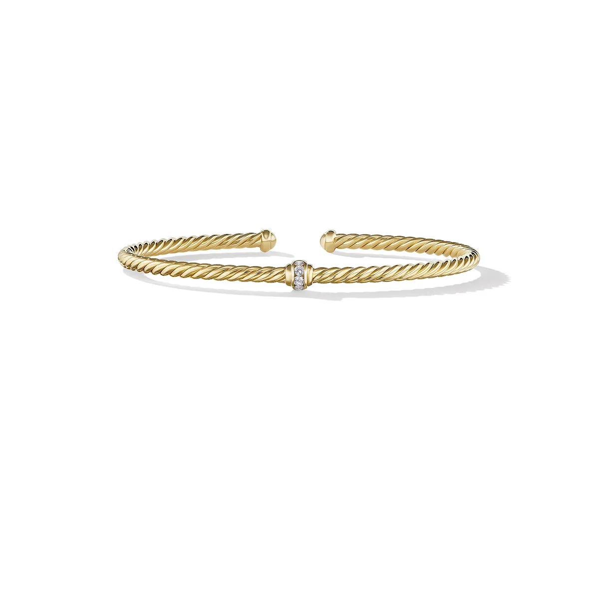 David Yurman Cable Classics Center Station Bracelet in 18K Yellow Gold, 3MM