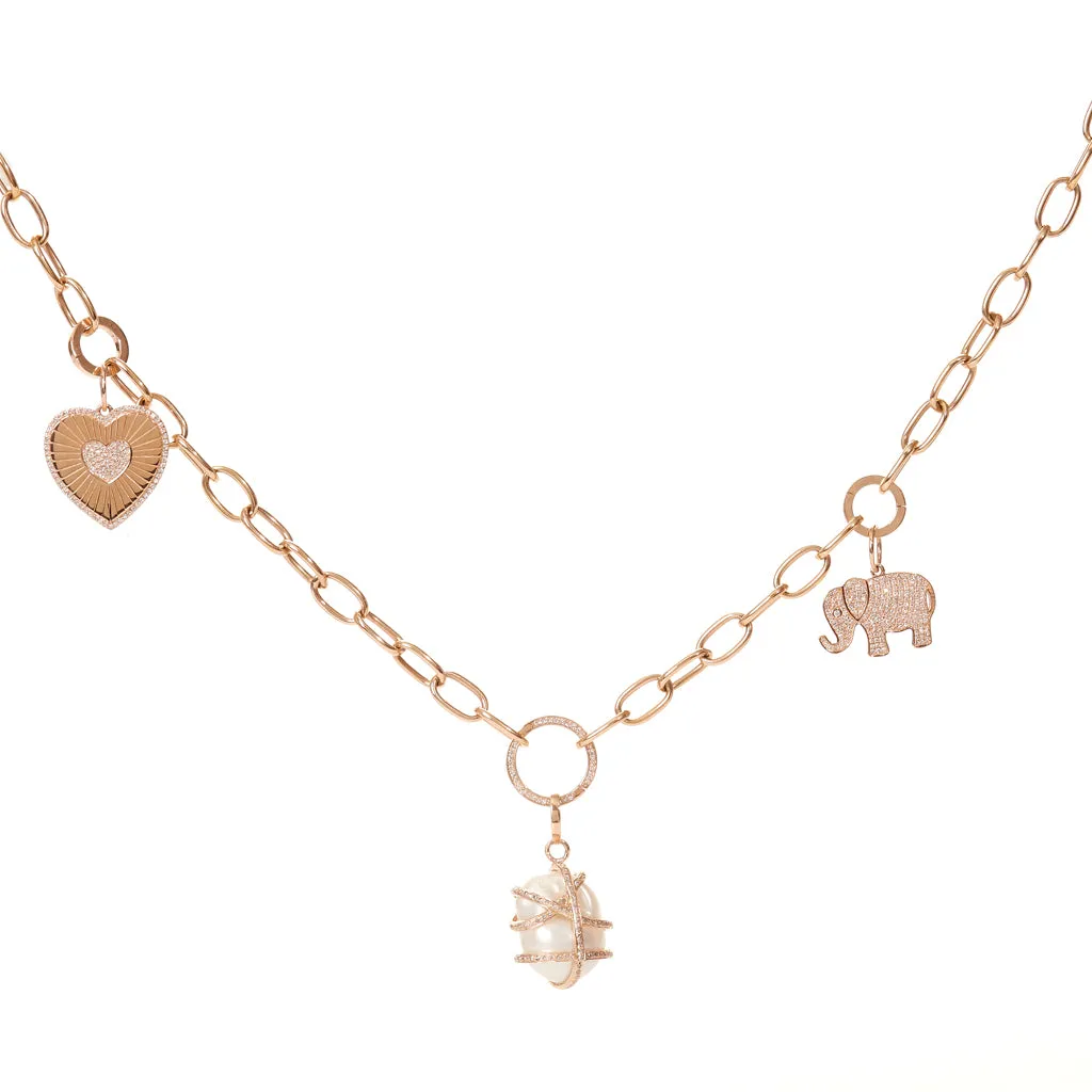 Diamond Elephant Pendant