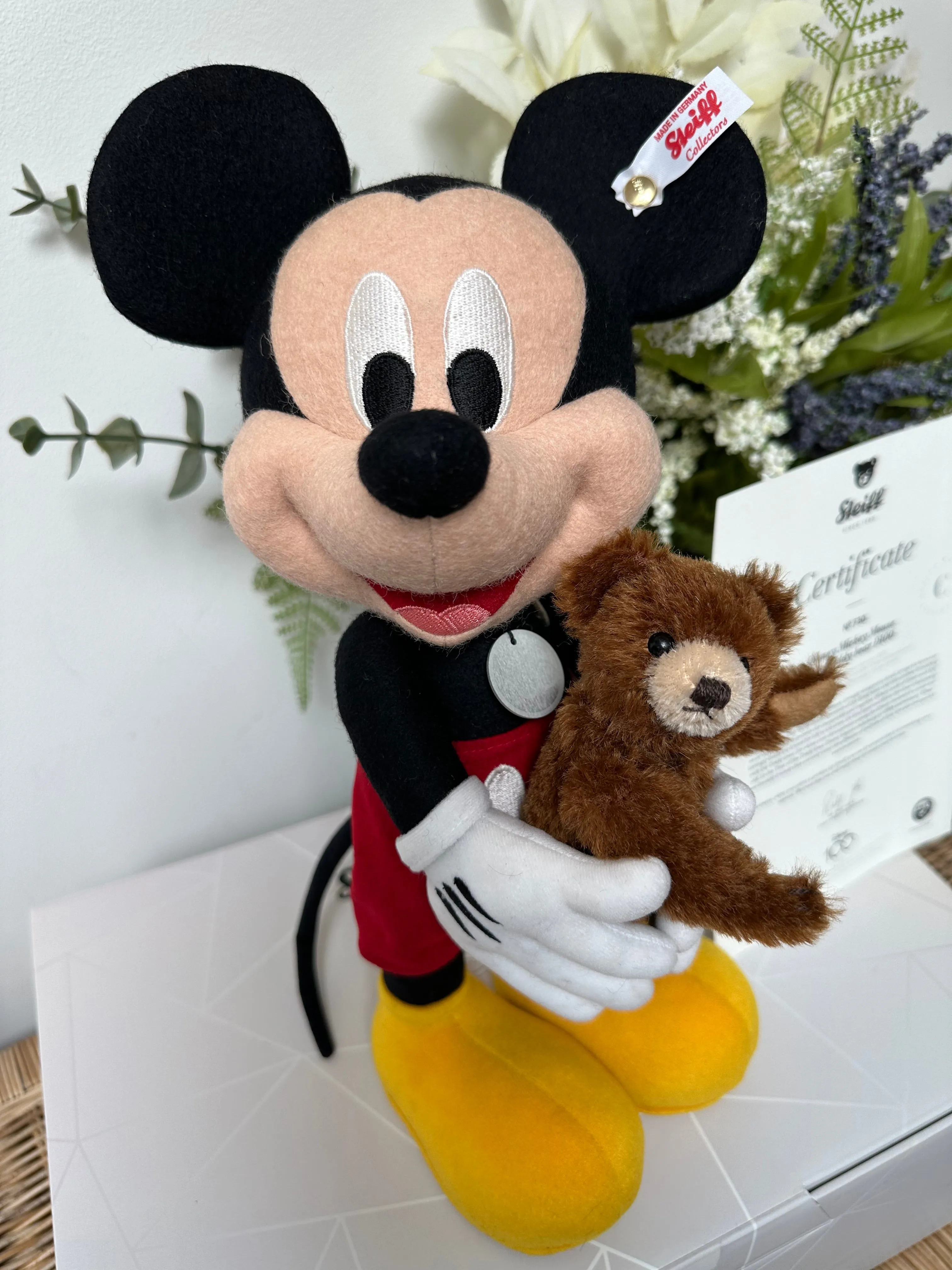 Disney Mickey Mouse with Teddy Bear Steiff Limited Edition D100 No 730