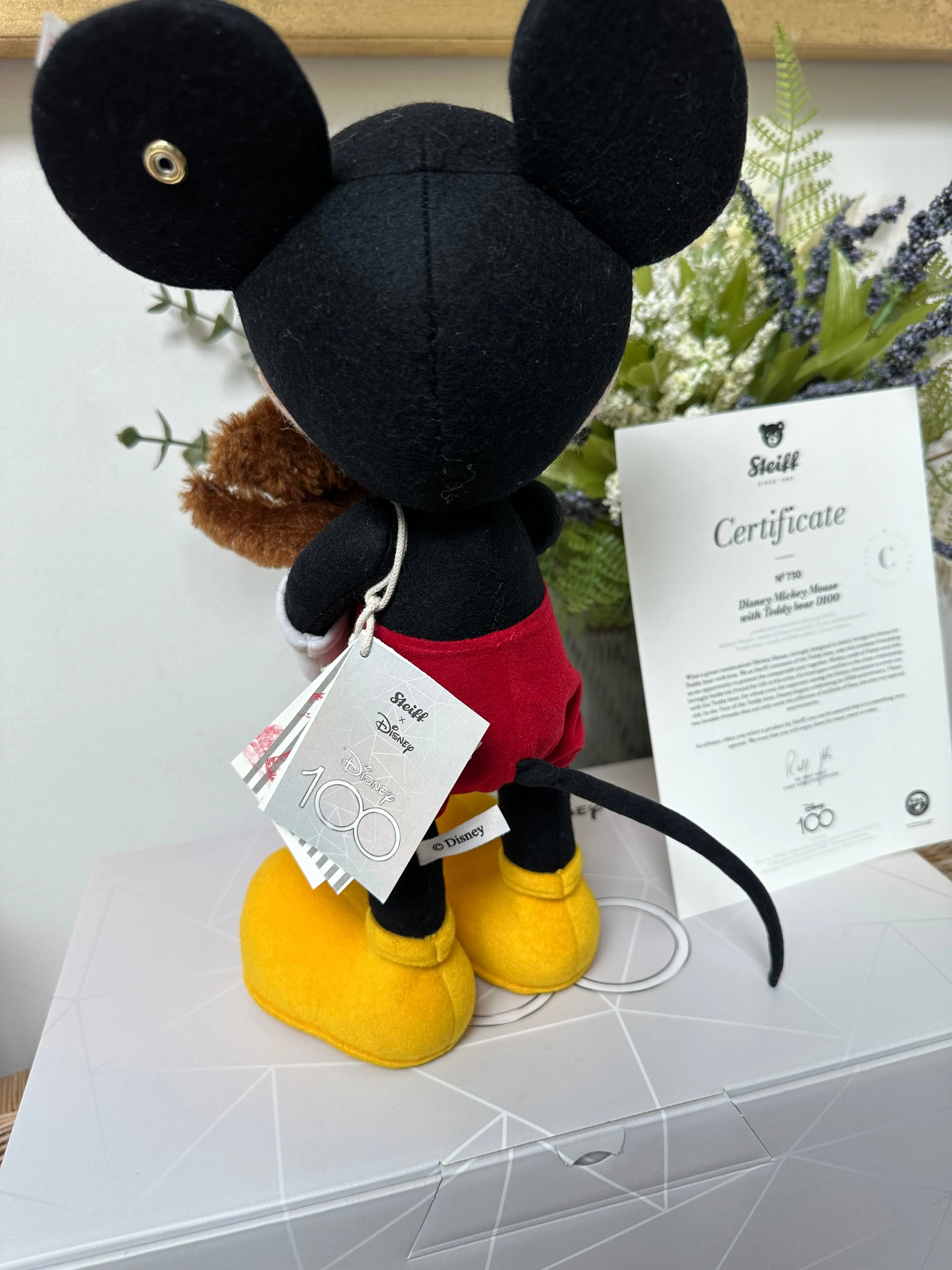 Disney Mickey Mouse with Teddy Bear Steiff Limited Edition D100 No 730