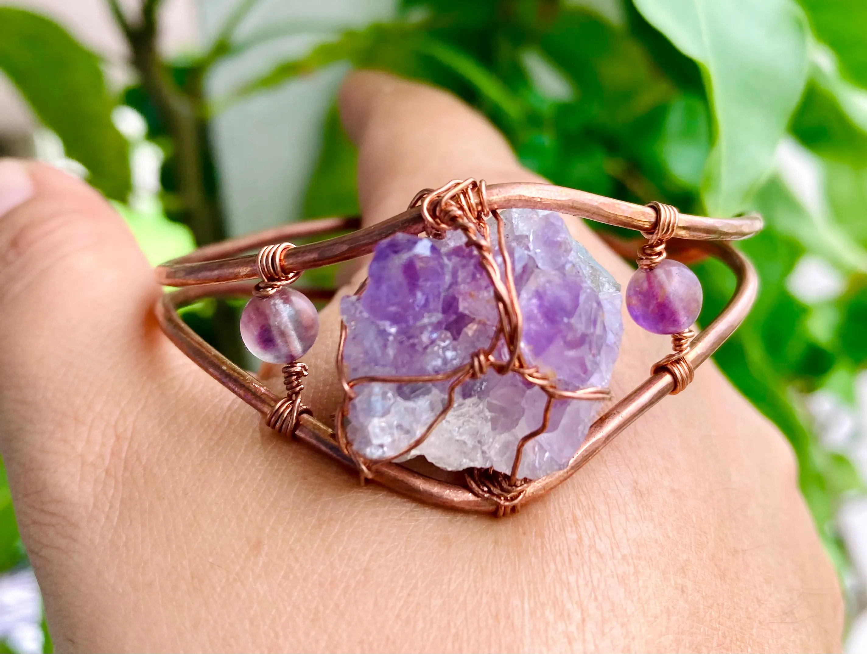 Druzy Amethyst Bangle