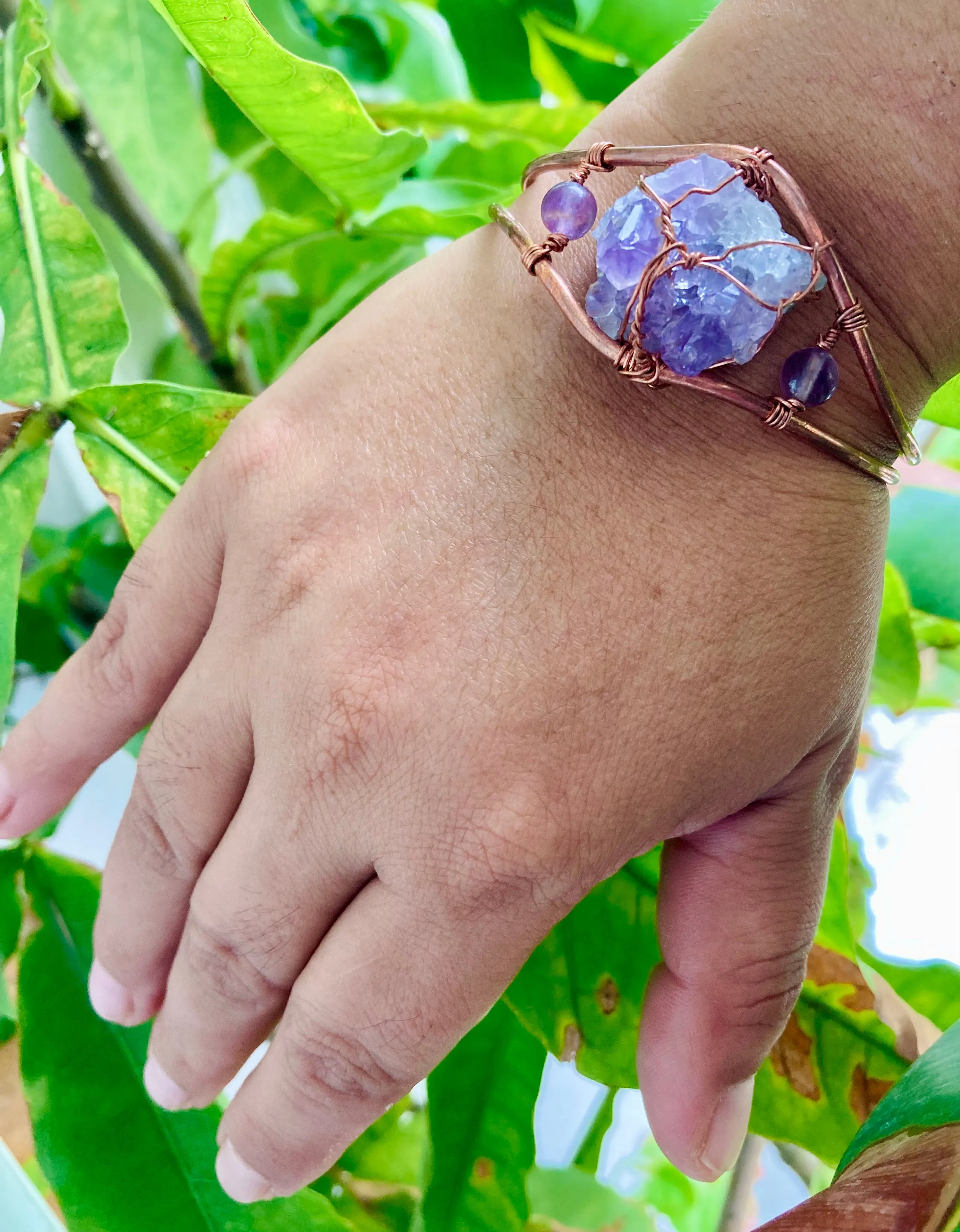 Druzy Amethyst Bangle