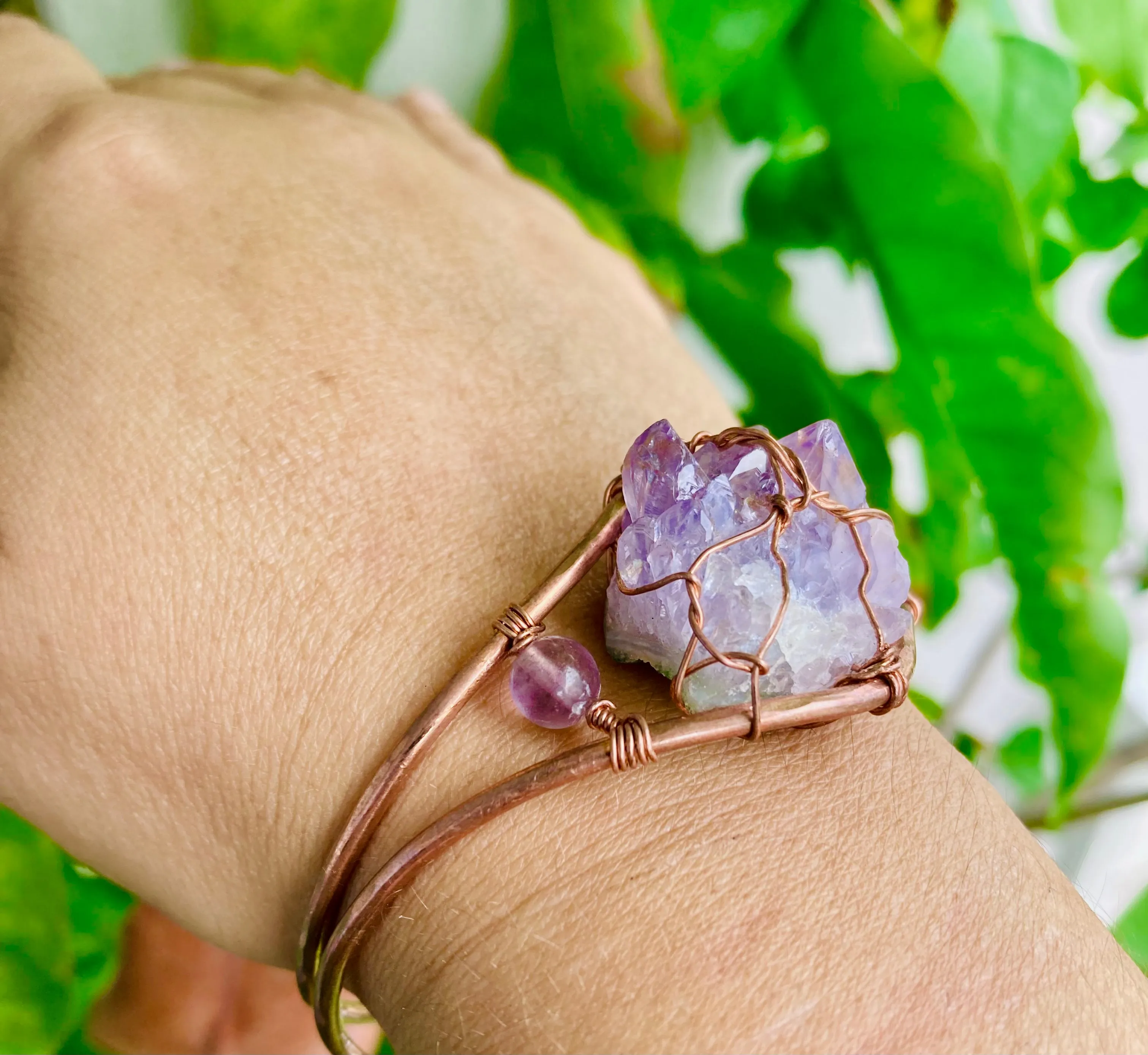 Druzy Amethyst Bangle