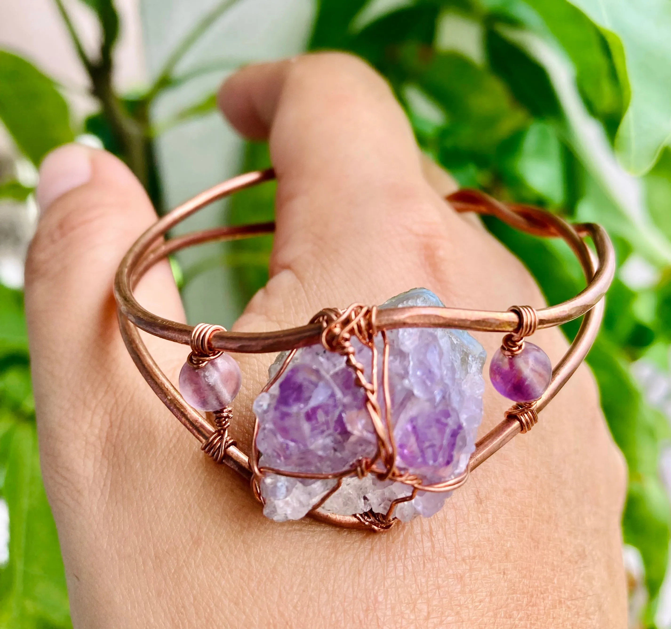 Druzy Amethyst Bangle