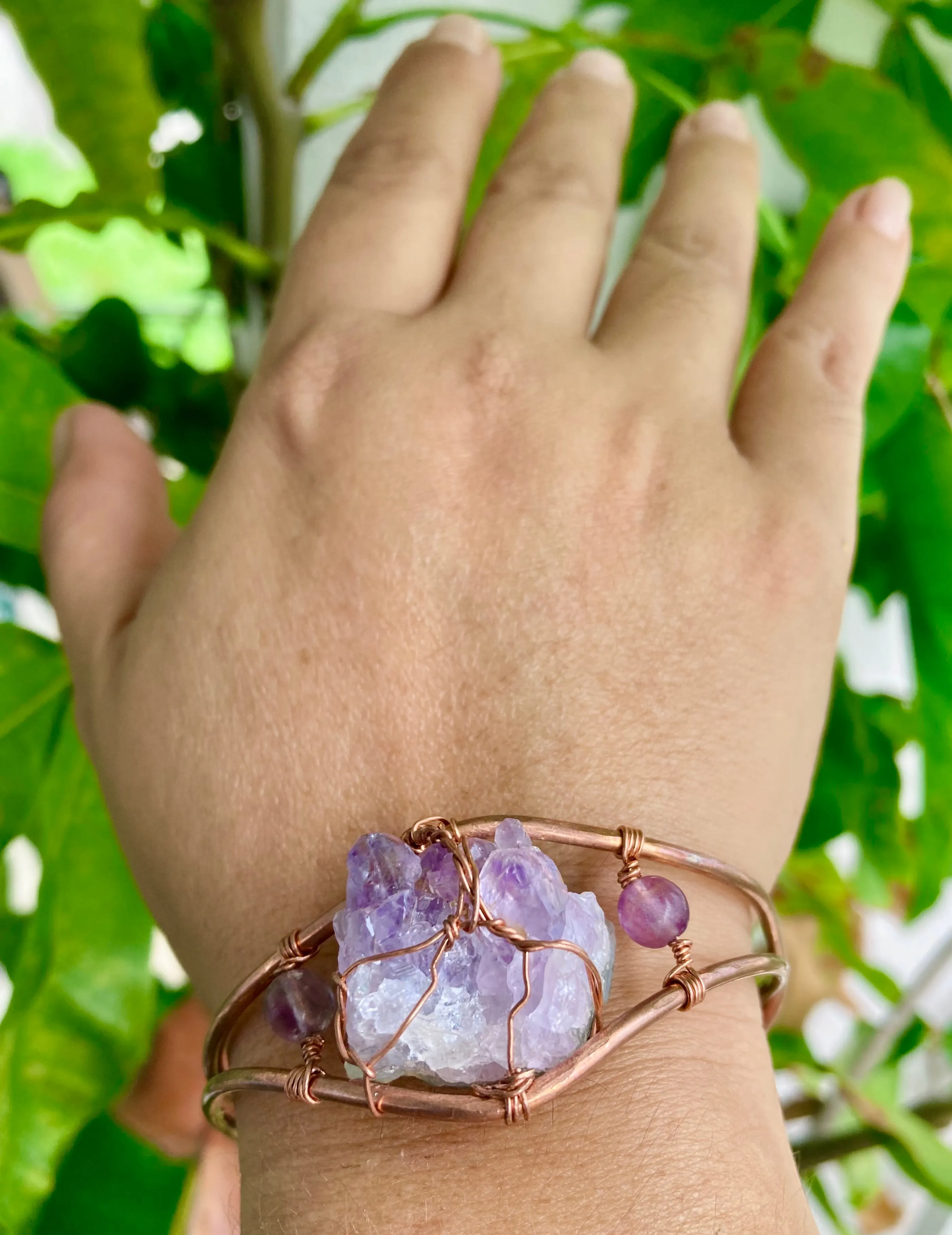 Druzy Amethyst Bangle