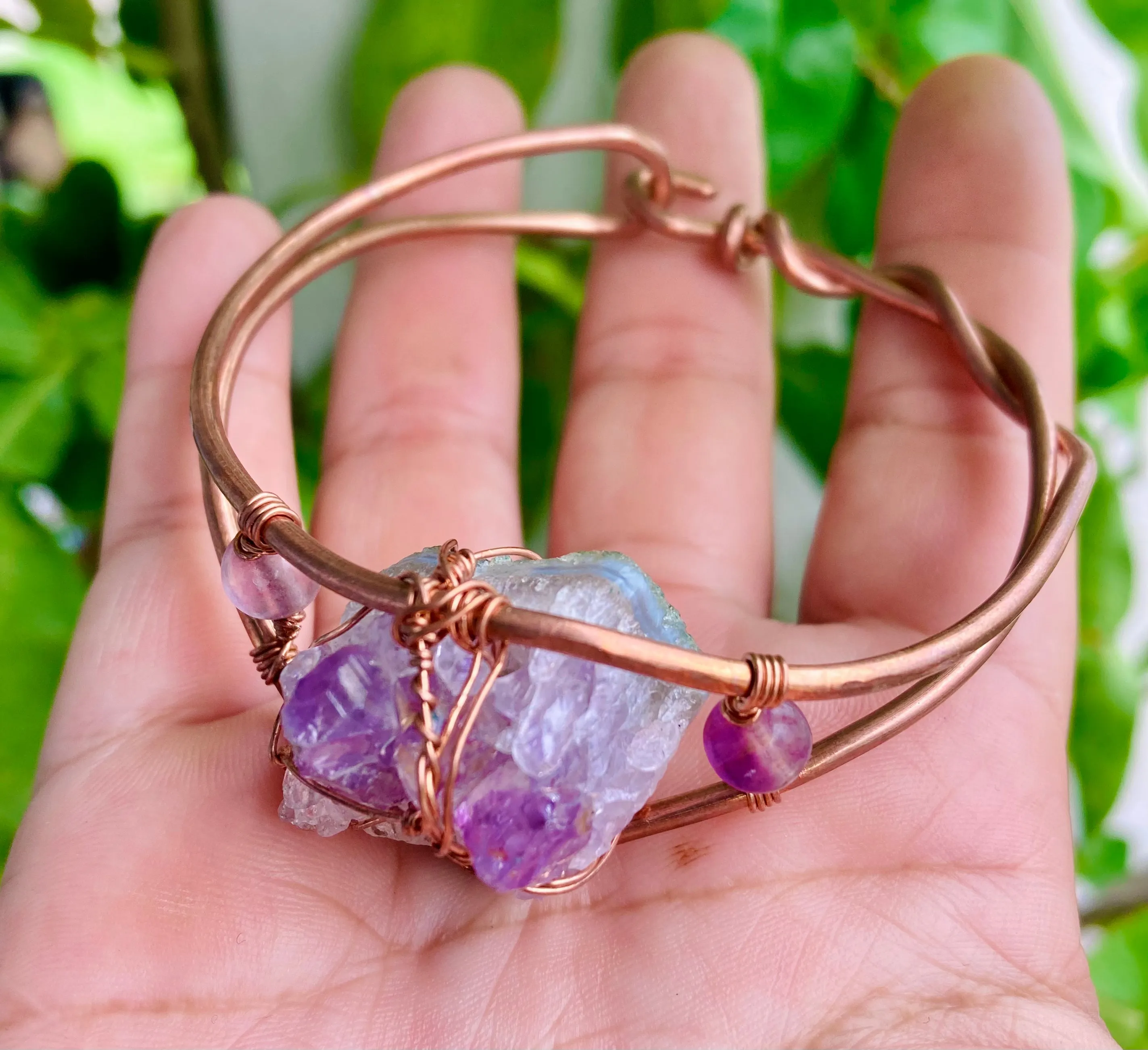 Druzy Amethyst Bangle