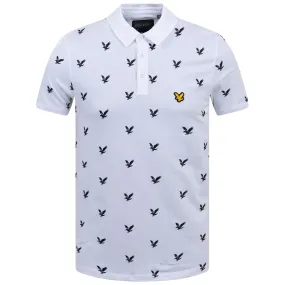 Eagle Print Polo White - SS23