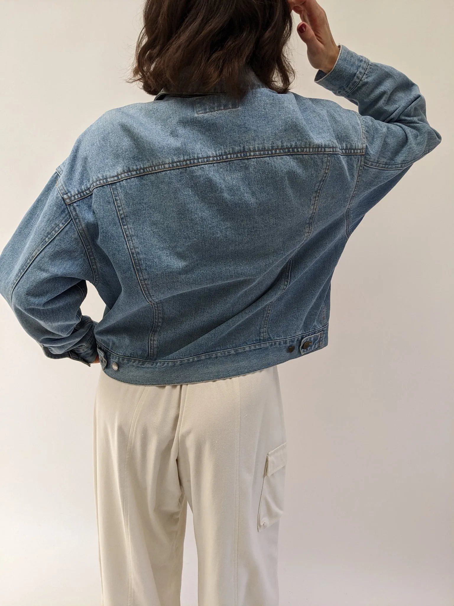 Favorite Donna Karan Cropped Denim Jacket