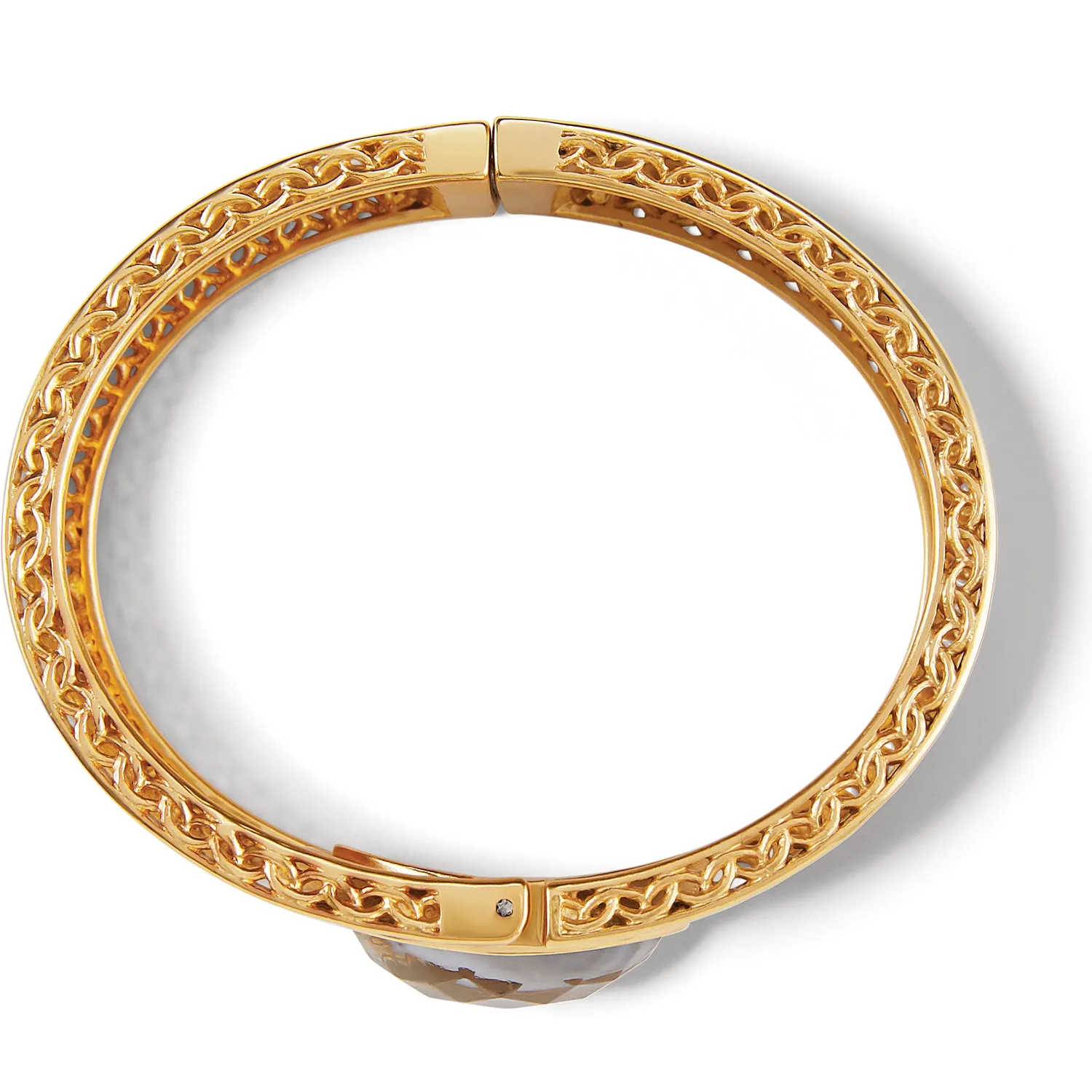 Golden Moon Hinged Bangle