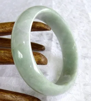 Good Green Vintage Old Mine Lao Pit Jadeite Bangle 58.5mm (BB2797)