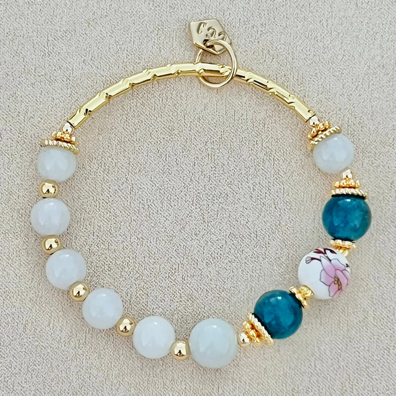 Jade & Blue Apatite Bracelet