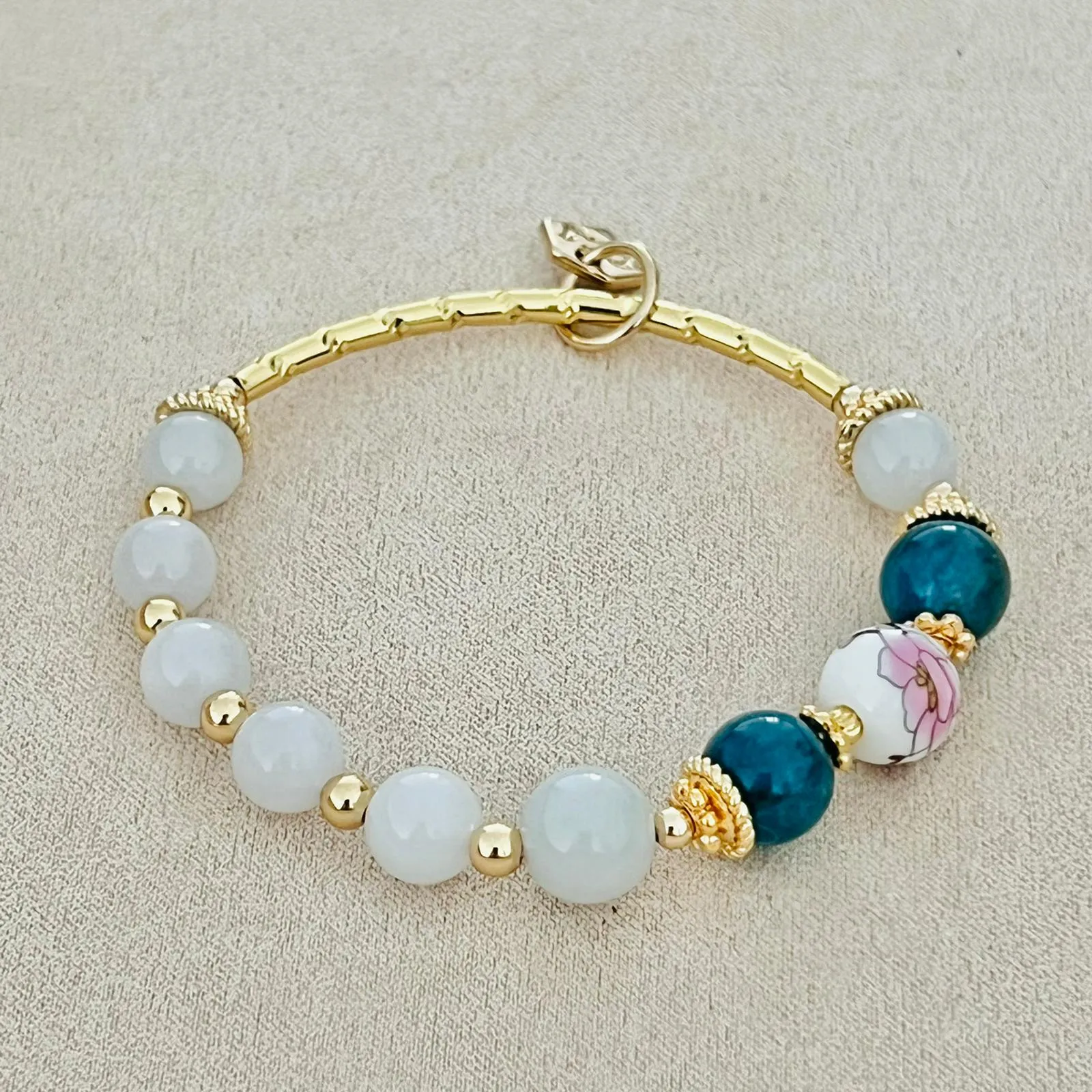 Jade & Blue Apatite Bracelet