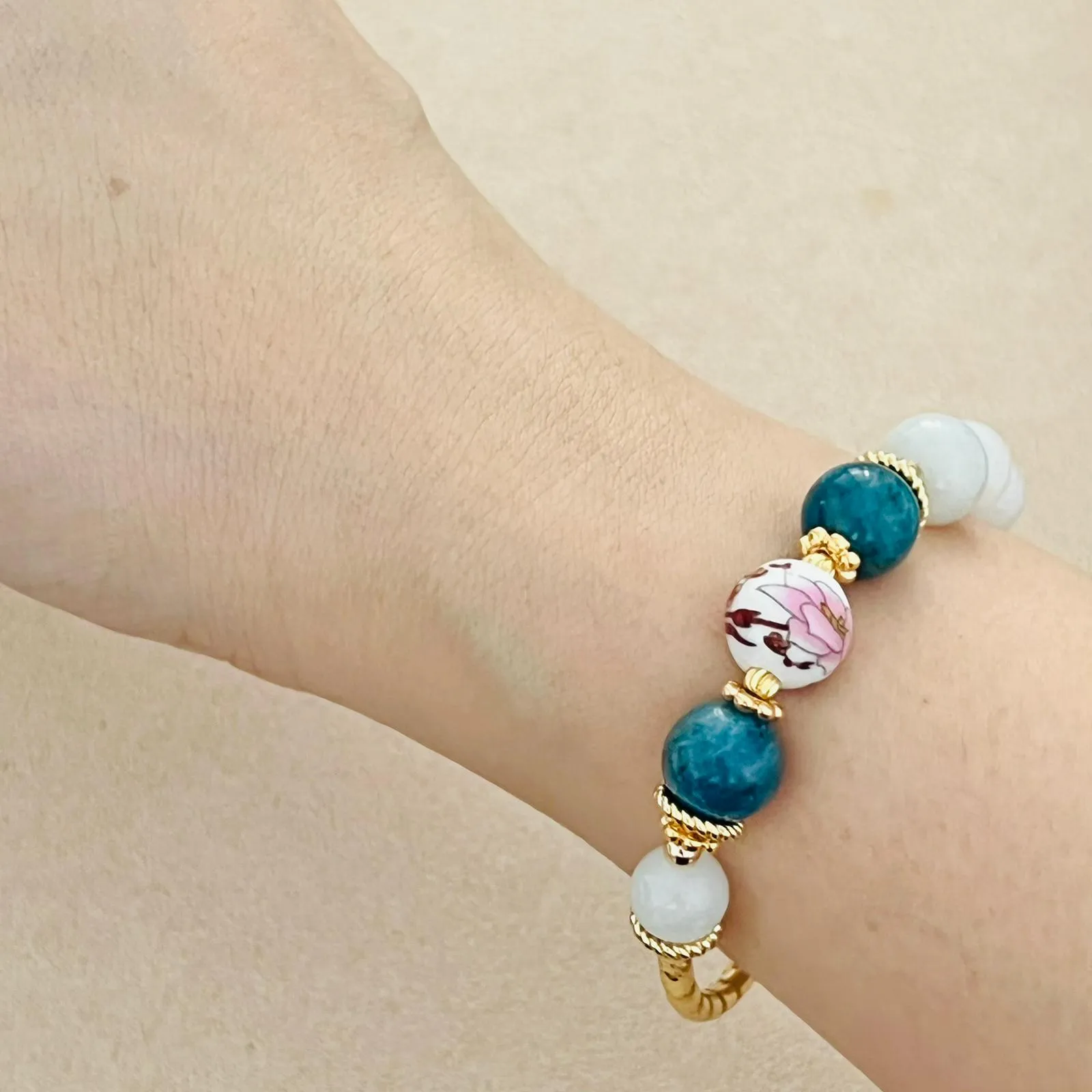 Jade & Blue Apatite Bracelet