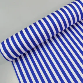 Jubilee Cotton - Royal Blue and White Stripe