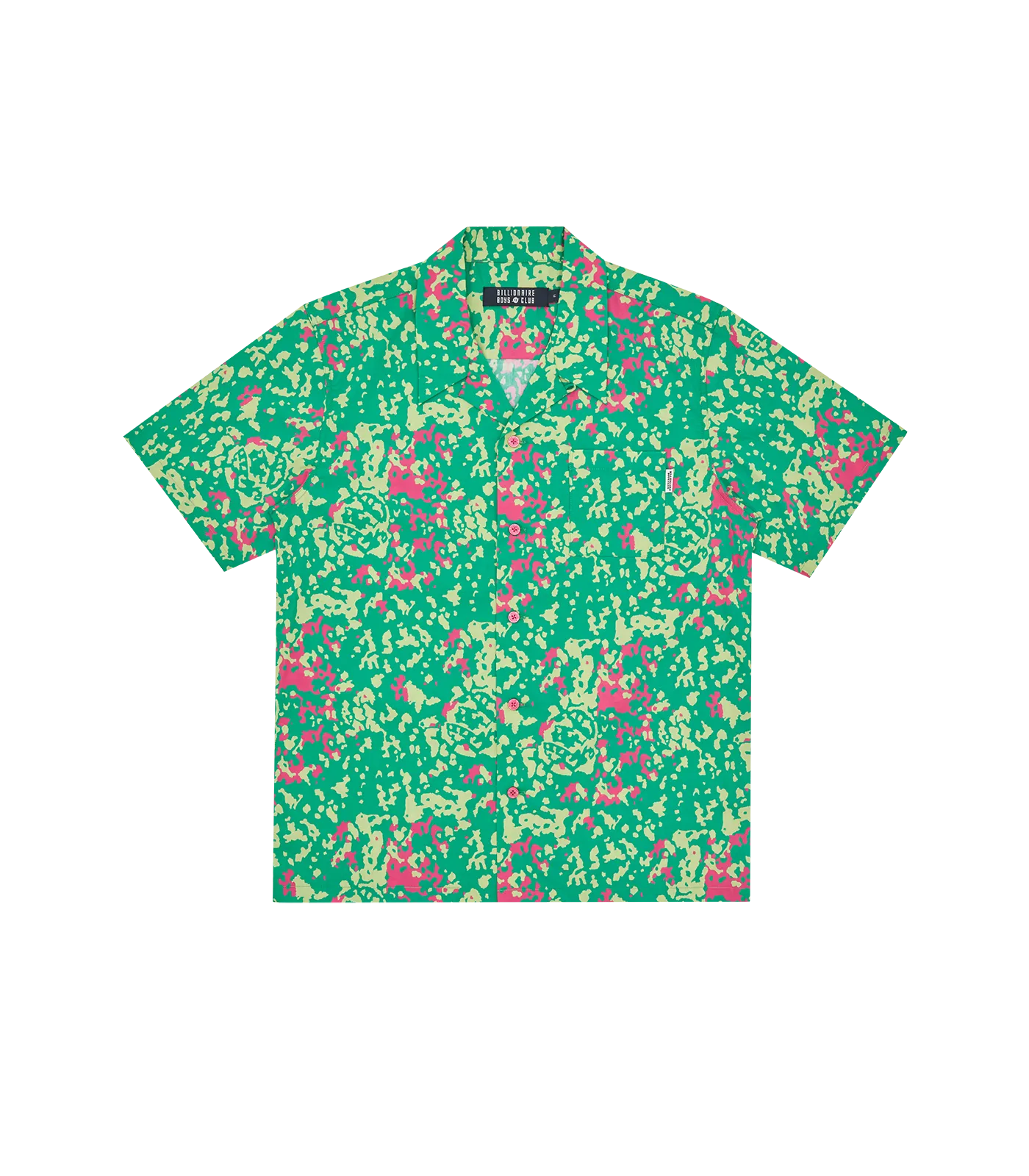 JUNGLE CAMO CAMP COLLAR SHIRT - GREEN AO PRINT