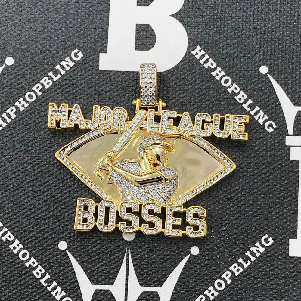 Major League Bosses CZ Hip Hop Bling Bling Pendant