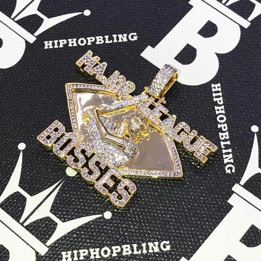 Major League Bosses CZ Hip Hop Bling Bling Pendant