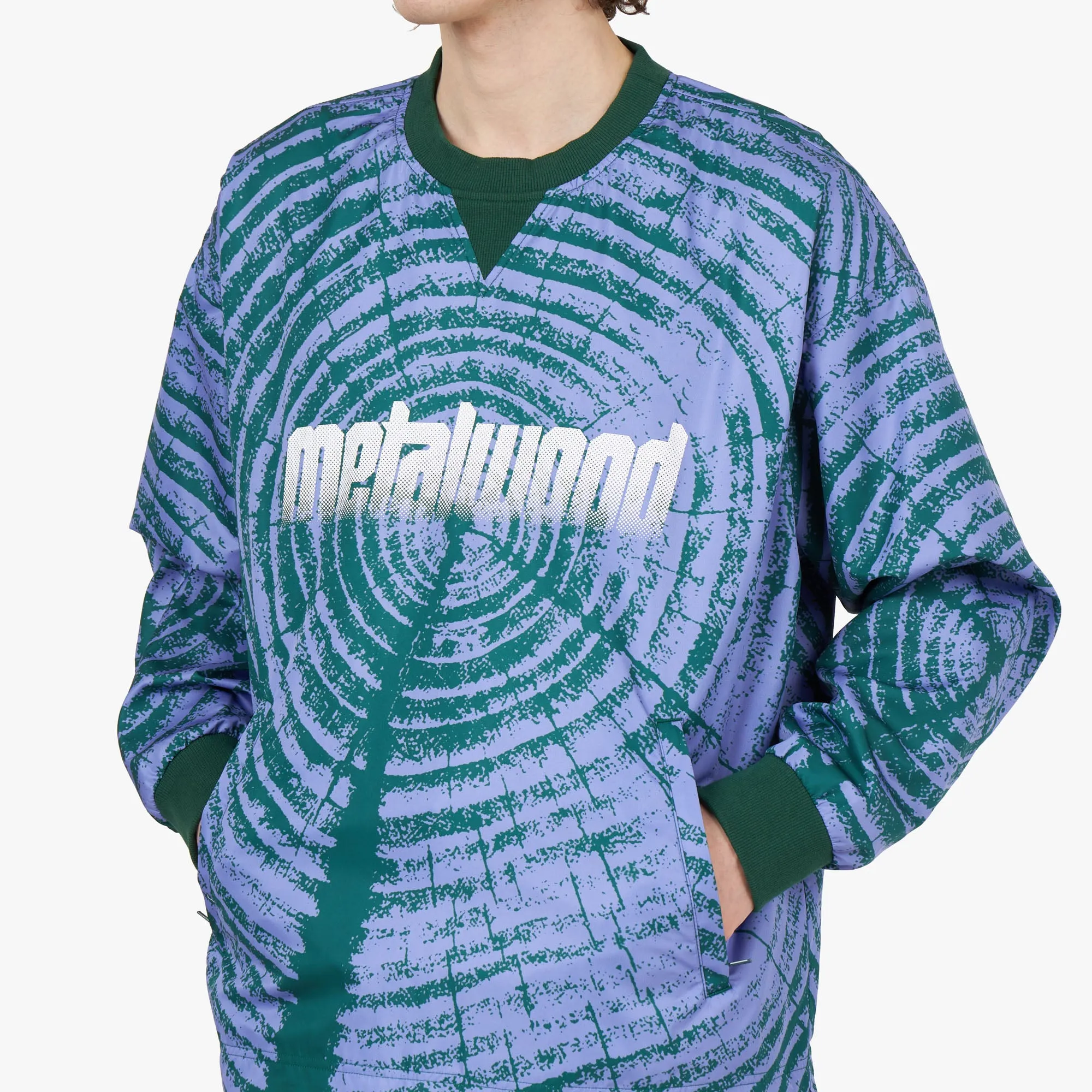 Metalwood Ring Pullover Storm Top Jade / Eggplant