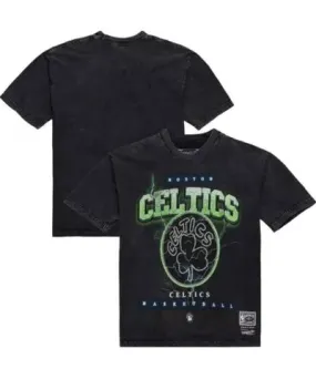 Mitchell & Ness NBA Unisex Boston Celtics Hardwood Classics Vintage Voltage Premium Heavyweight T-Shirt