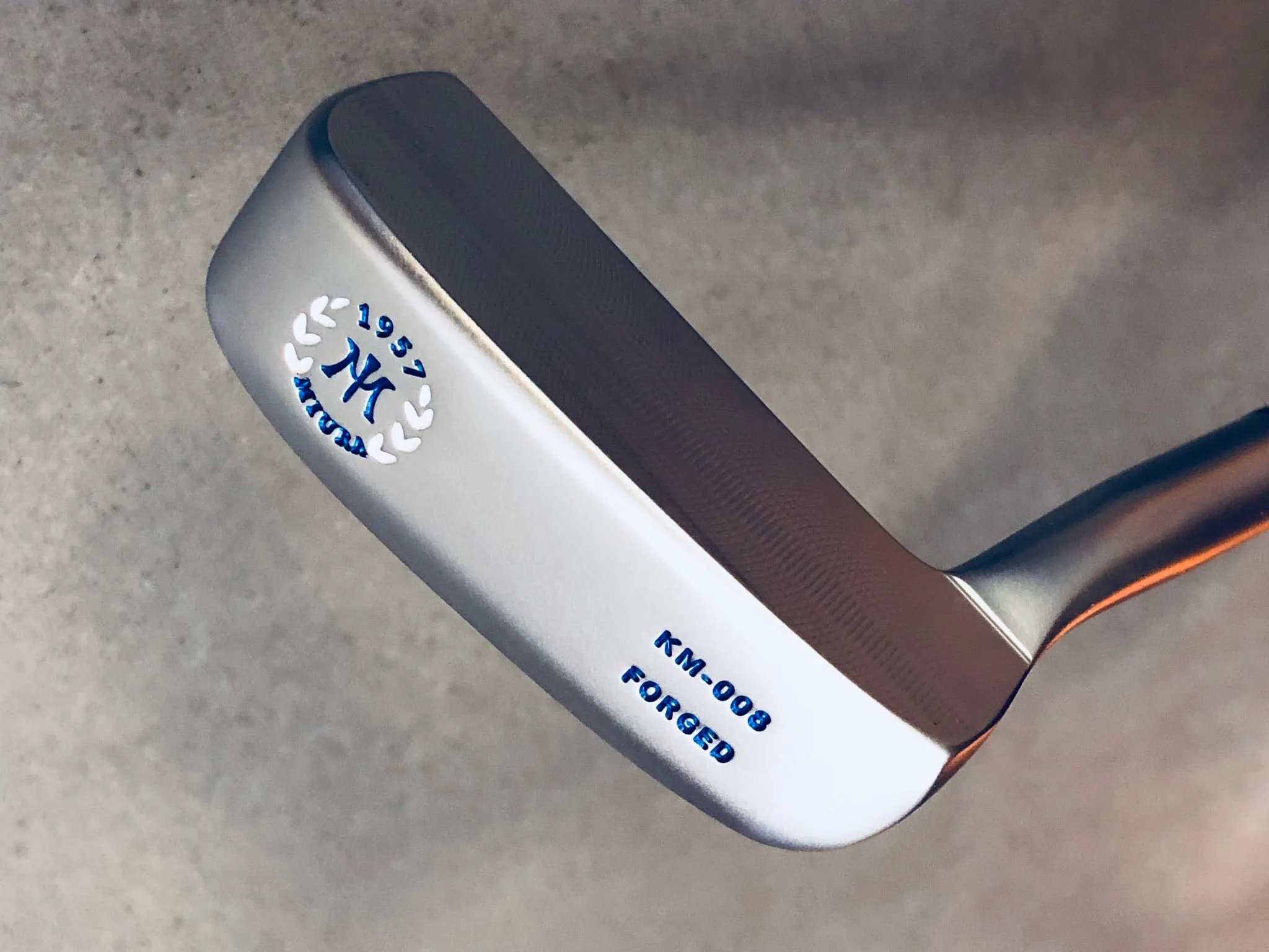 Miura Golf Putter KM-008 White Boron - Blue Edition