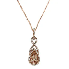 Morganite & Diamond Pendant