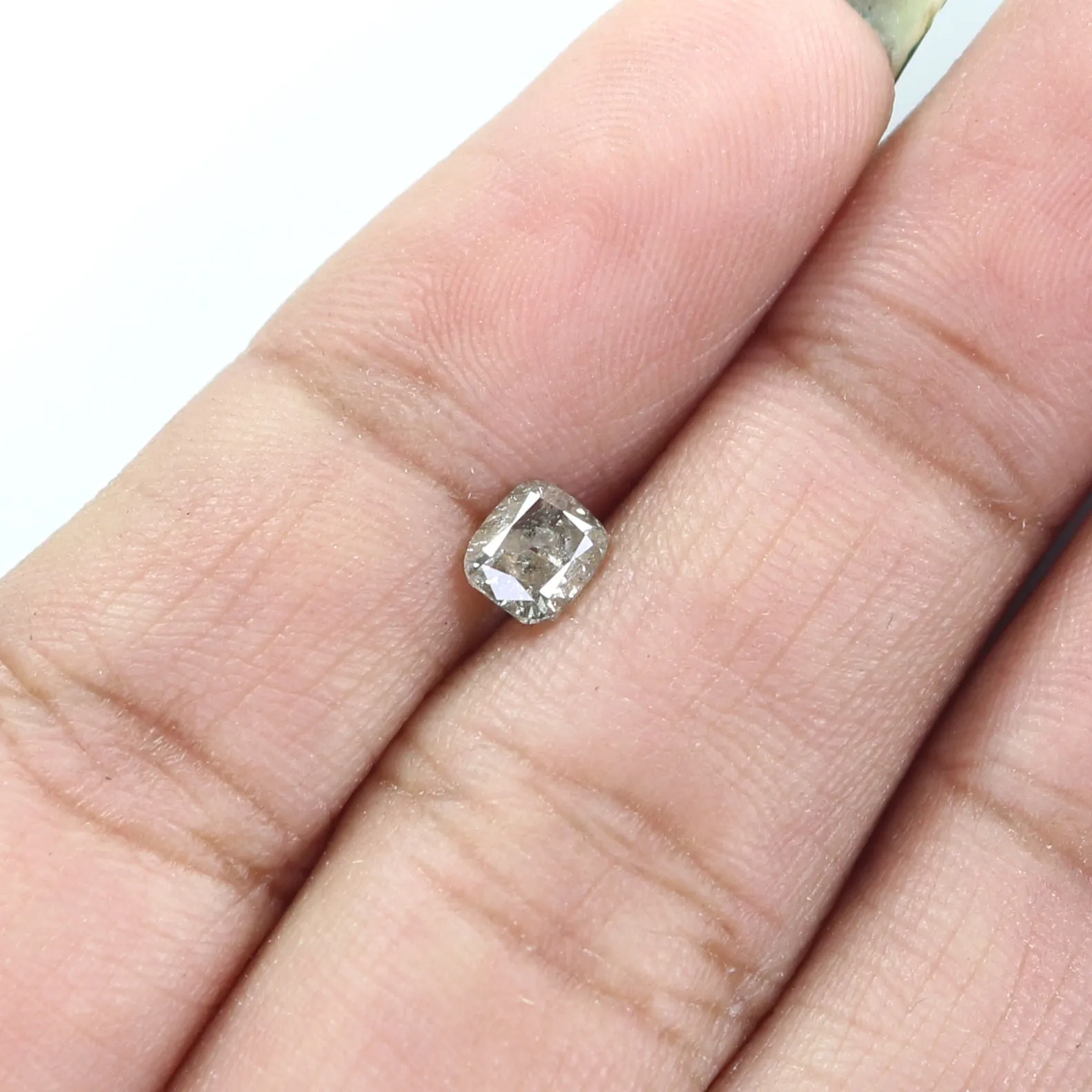 Natural Loose Cushion Gray Color Diamond 0.51 CT 4.60 MM Cushion Shape Rose Cut Diamond KR1812