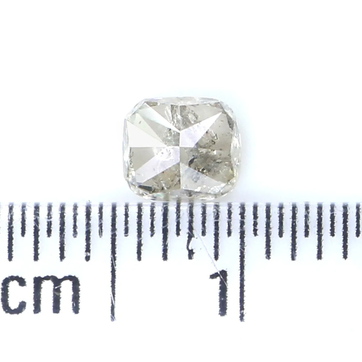 Natural Loose Cushion Gray Color Diamond 0.51 CT 4.60 MM Cushion Shape Rose Cut Diamond KR1812