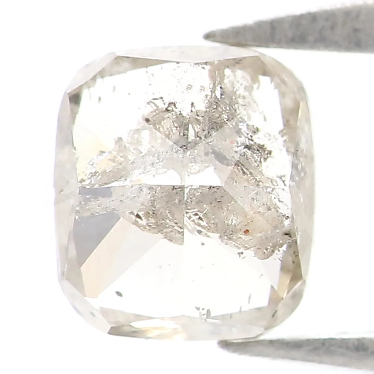 Natural Loose Cushion Gray Color Diamond 0.51 CT 4.60 MM Cushion Shape Rose Cut Diamond KR1812