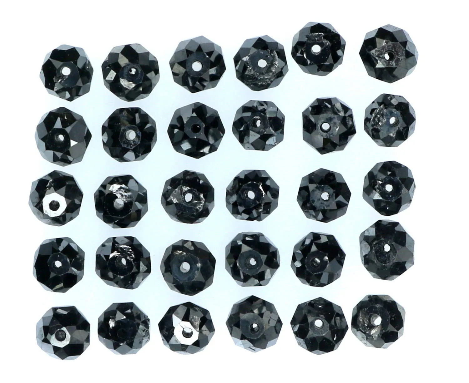 Natural Loose Diamond Black Round Bead 1.50 to 3.10 MM  1.00 Ct Lot Q52