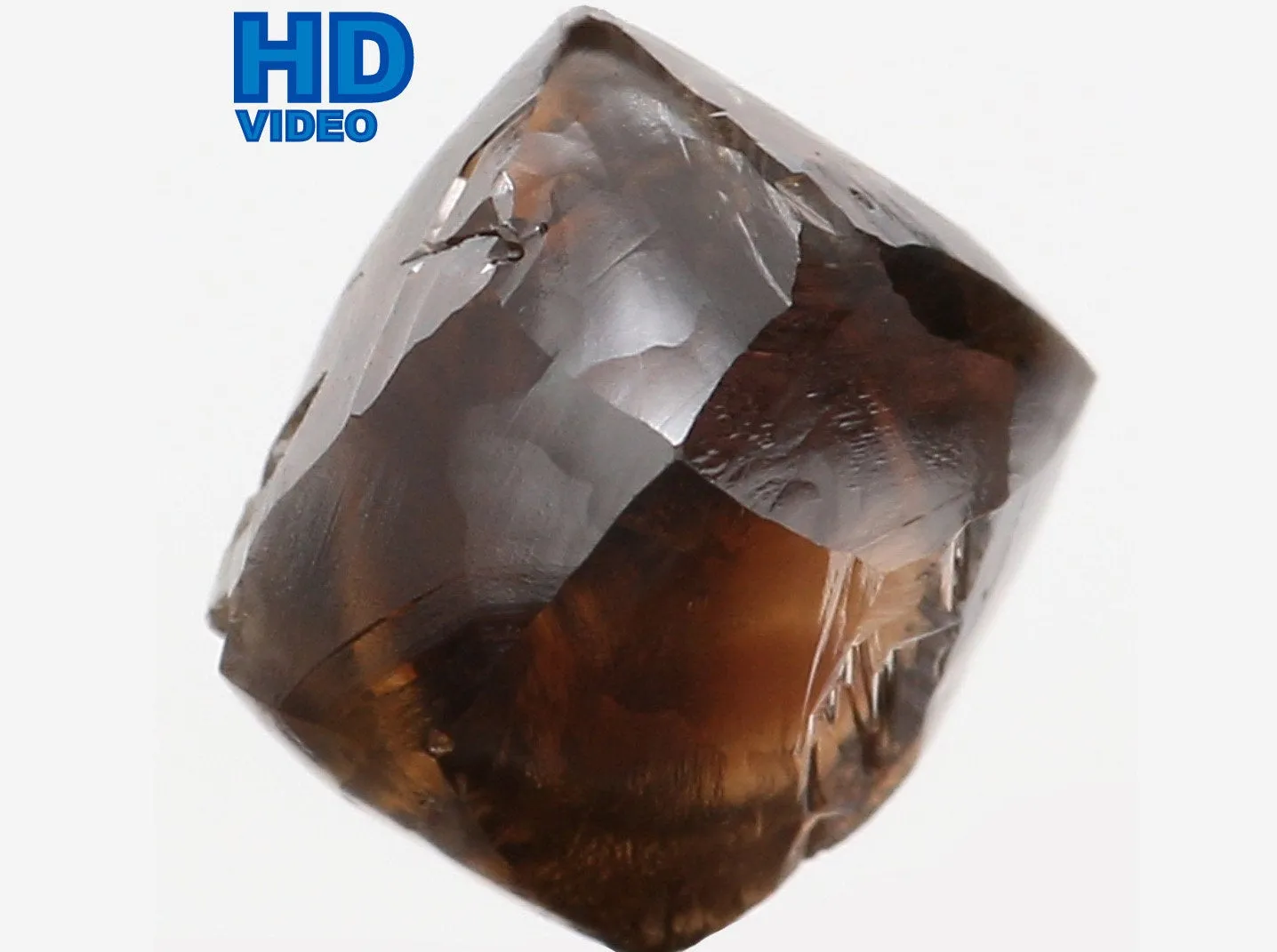 Natural Loose Diamond Crystal Rough Brown Color I1 Clarity 6.80 MM 2.56 Ct KDL6307