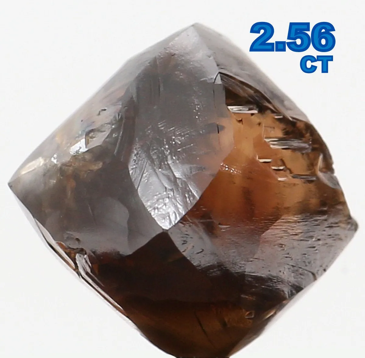 Natural Loose Diamond Crystal Rough Brown Color I1 Clarity 6.80 MM 2.56 Ct KDL6307