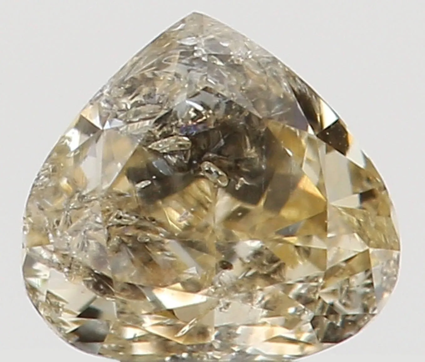 Natural Loose Diamond Heart Light Yellow Color I1 Clarity 3.40 MM 0.15 Ct KR872