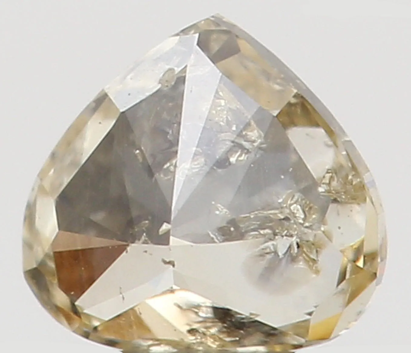 Natural Loose Diamond Heart Light Yellow Color I1 Clarity 3.40 MM 0.15 Ct KR872