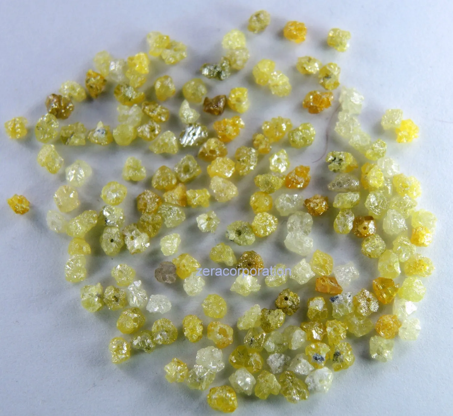 Natural Loose Diamond Rough Bead Yellow Color I3 Clarity 2.00 to 2.50 MM 5.00 Ct Q77-1