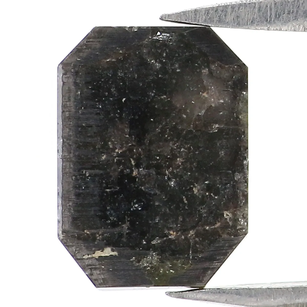 Natural Loose Emerald Shape Black Grey Color Diamond 1.40 CT 8.00 MM Emerald Shape Rose Cut Diamond L7127