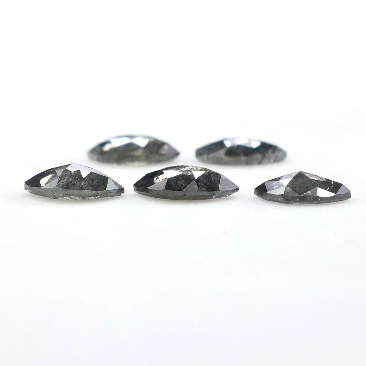 Natural Loose Marquise Salt And Pepper Diamond Black Grey Color 1.03 CT 5.82 MM Marquise Shape Rose Cut Diamond KDL2665