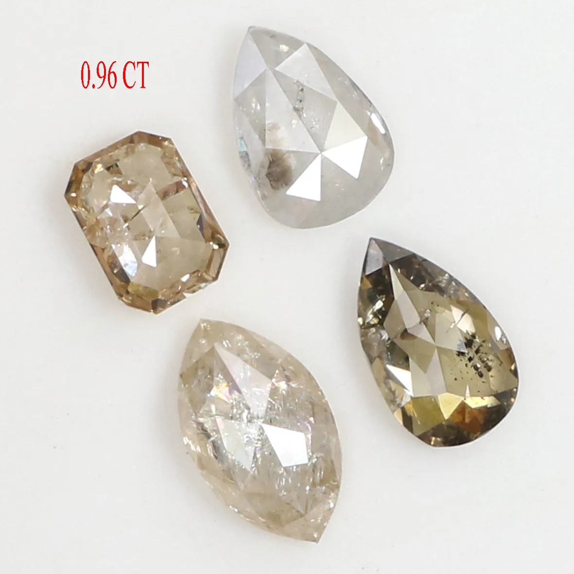 Natural Loose Mix Shape Diamond Grey Brown Color 0.96 CT 4.11 MM Mix Shape Shape Rose Cut Diamond KDL1974