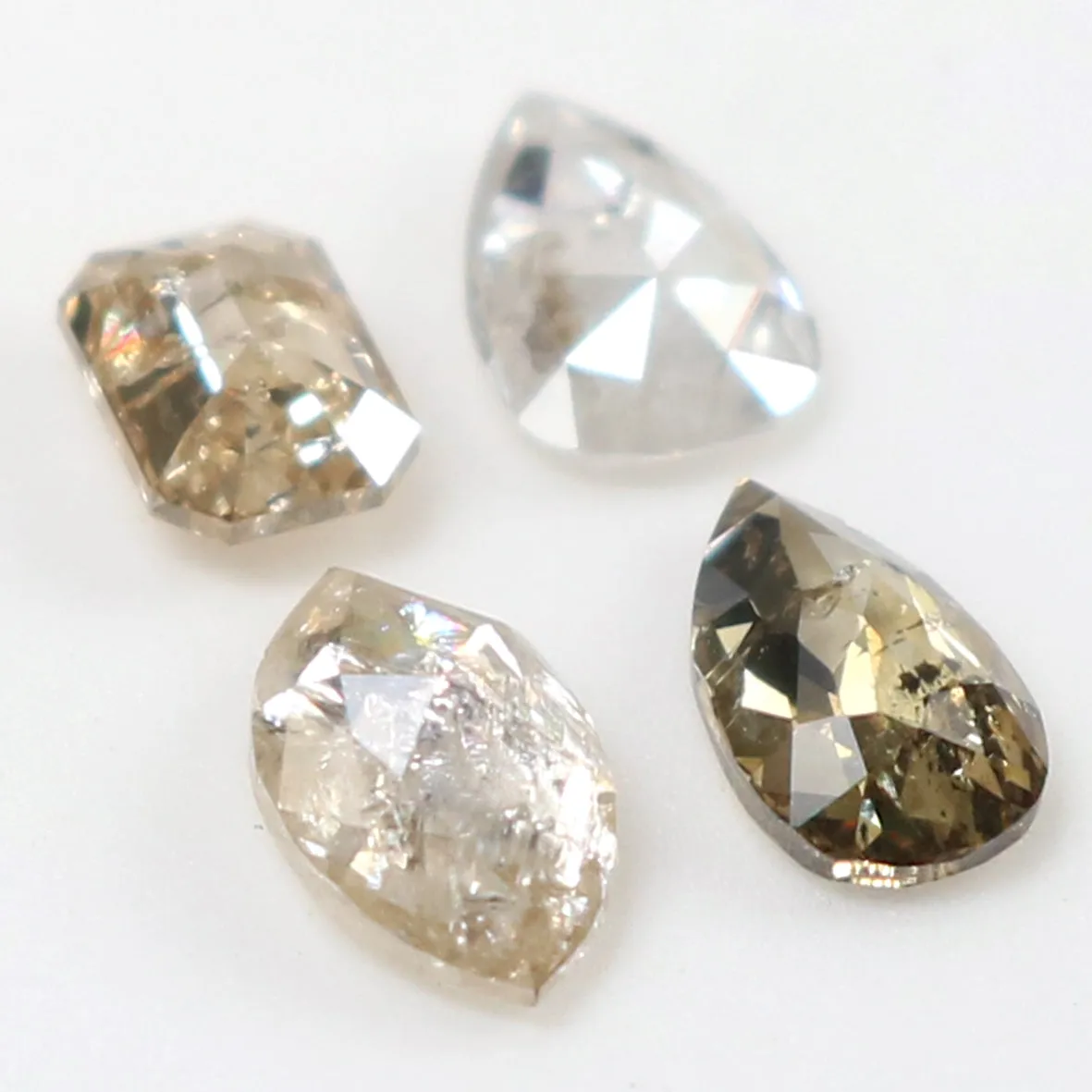 Natural Loose Mix Shape Diamond Grey Brown Color 0.96 CT 4.11 MM Mix Shape Shape Rose Cut Diamond KDL1974