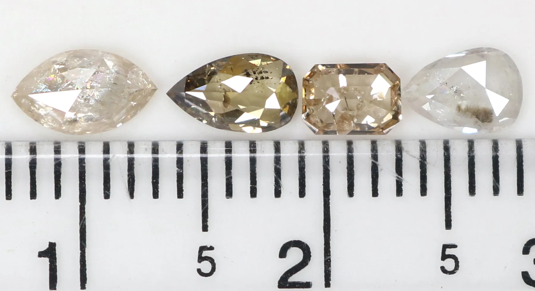 Natural Loose Mix Shape Diamond Grey Brown Color 0.96 CT 4.11 MM Mix Shape Shape Rose Cut Diamond KDL1974