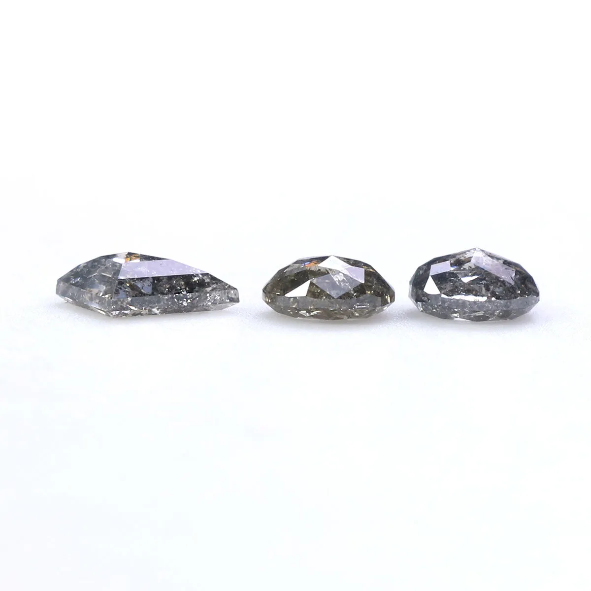 Natural Loose Mix Shape Salt And Pepper Diamond Black Grey Color 0.77 CT 4.25 MM Mix Shape Shape Rose Cut Diamond L559