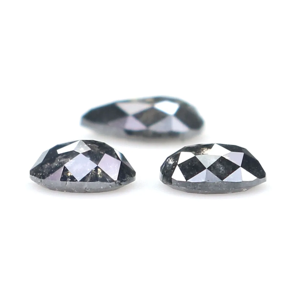 Natural Loose Mix Shape Salt And Pepper Diamond Black Grey Color 0.81 CT 4.46 MM Mix Shape Rose Cut Diamond KDL2446