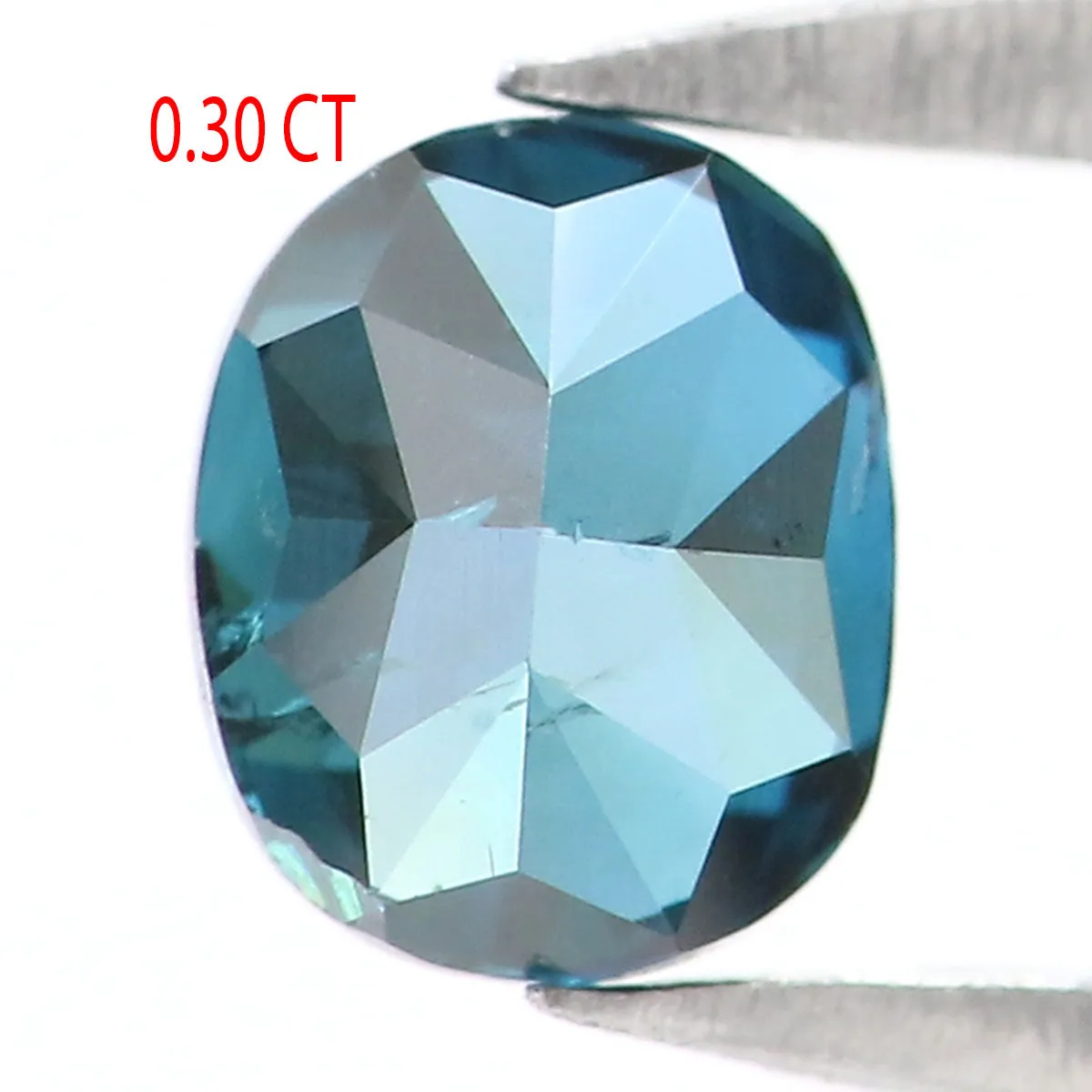 Natural Loose Oval Blue Color Diamond 0.30 CT 4.34 MM Oval Rose Cut Shape Diamond L6270