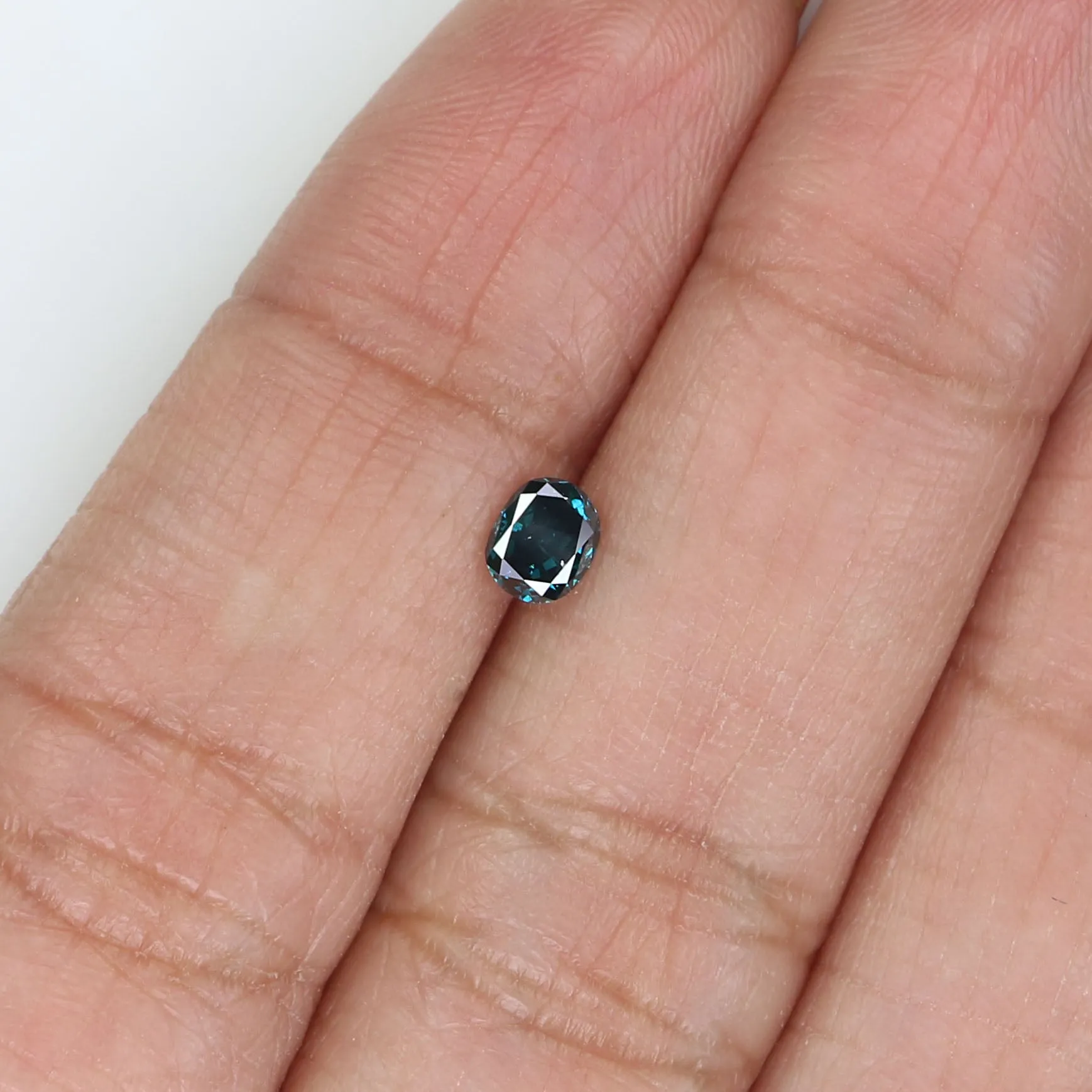 Natural Loose Oval Blue Color Diamond 0.30 CT 4.34 MM Oval Rose Cut Shape Diamond L6270