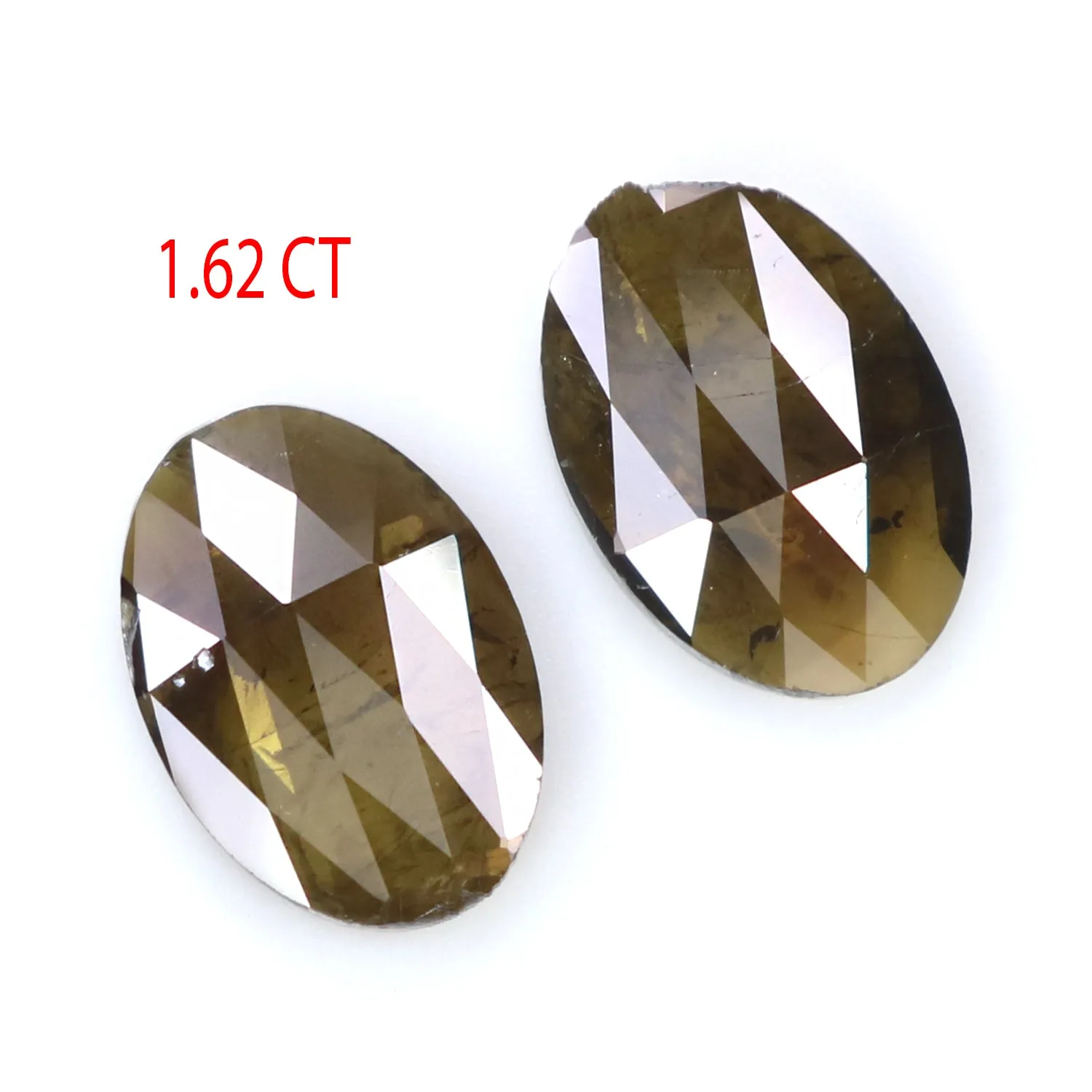 Natural Loose Oval Diamond Brown Color 1.62 CT 7.30 MM oval Rose Cut Shape Diamond KR1664