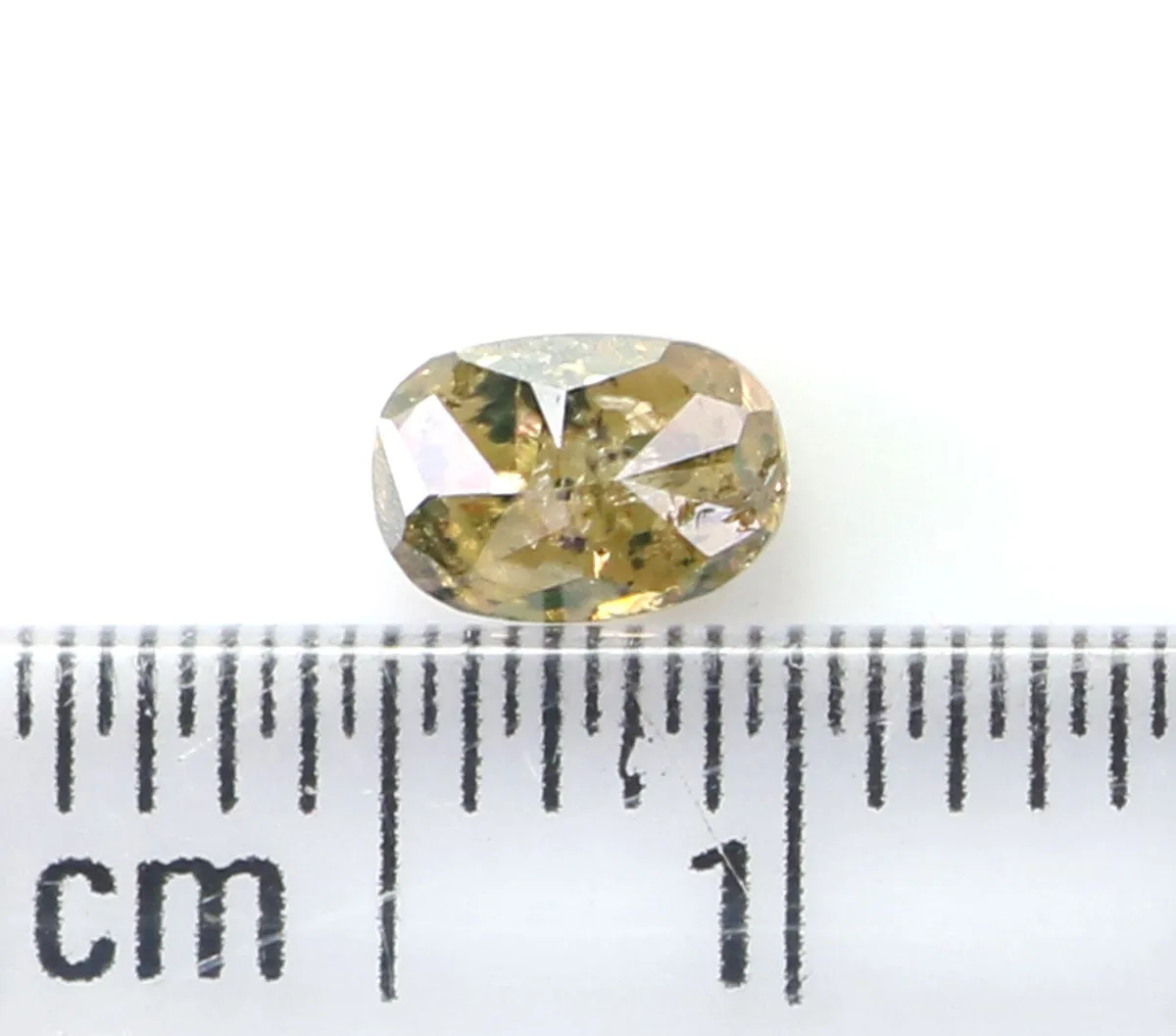 Natural Loose Oval Diamond Brown Green Color 0.40 CT 5.13 MM Oval Rose Cut Shape Diamond KR917