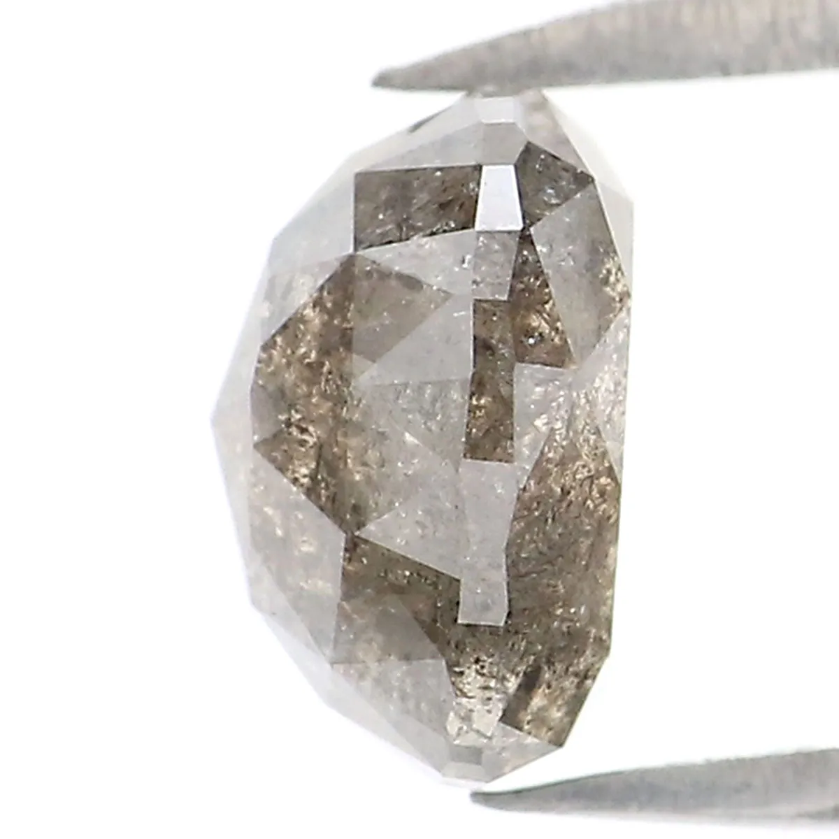 Natural Loose Oval Diamond Grey Color 1.39 CT 6.70 MM Oval Rose Cut Shape Diamond L7271