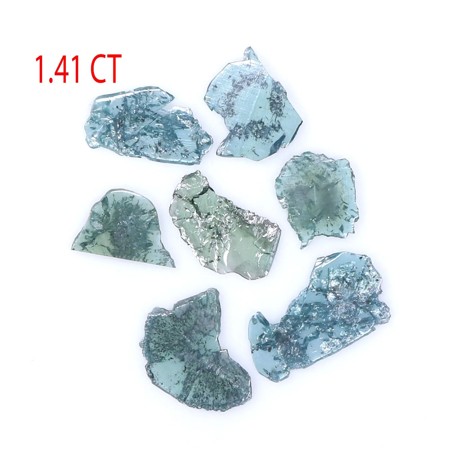 Natural Loose Slice Blue Color Diamond 1.41 CT 6.00 MM Slice Shape Rose Cut Diamond L9183