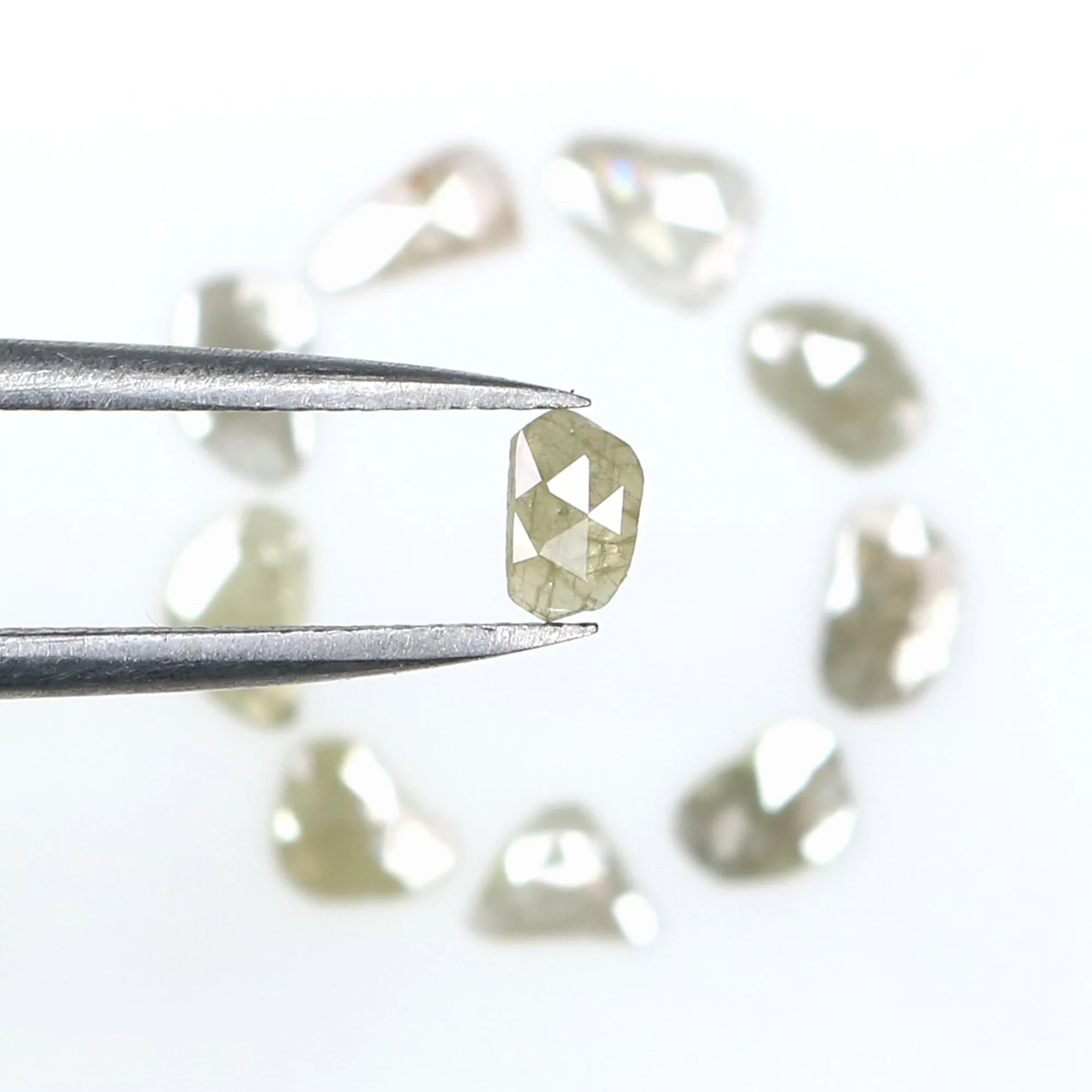 Natural Loose Slice Grey Color Diamond 1.45 CT 4.92 MM Slice Shape Rose Cut Diamond KR2601