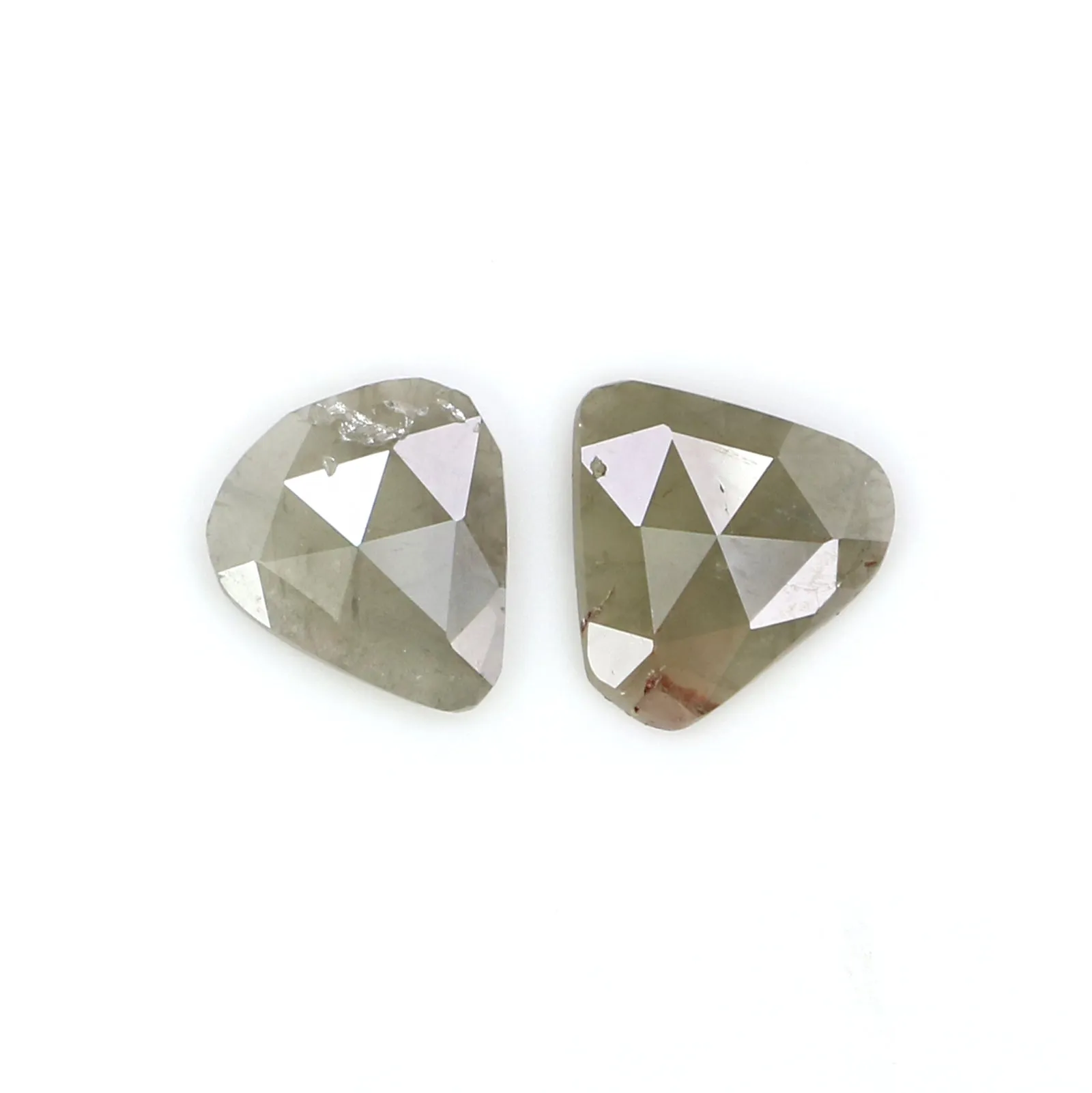 Natural Loose Slice Grey Color Diamond 1.45 CT 7.67 MM Slice Shape Rose Cut Diamond KR2603