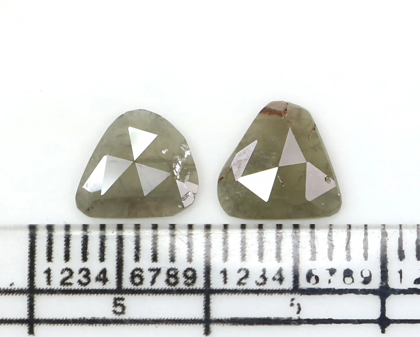 Natural Loose Slice Grey Color Diamond 1.45 CT 7.67 MM Slice Shape Rose Cut Diamond KR2603